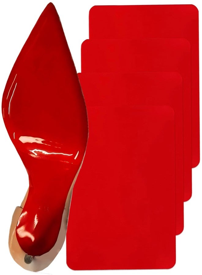 CZBYXA12 Red Bottoms Shoe Sole Protector, Bottom Protective Sole of Shoes, Non-Slip Shoe Pads | Smooth Surface Traction | Scratch Prevention (Red, 4 Pieces, 6.0"x4.5") - Image 1