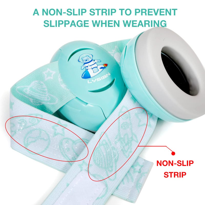 LYSIAN Aqua Baby Ear Muffs Noise Cancelling Headphone for Infants with Elastic Headband, Hearing Protection Kid Earmuffs for Sleep, Parade, Festival, Games,Travel, Fireworks - Image 3