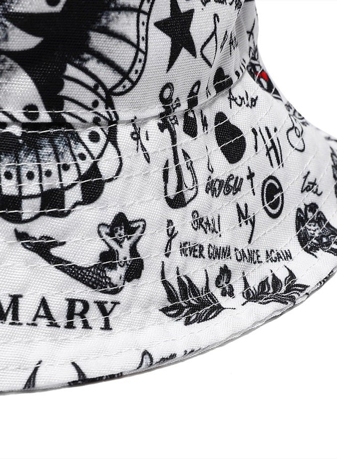 ASVP Shop Harry Tattoo Bucket Hat Summer Concert Outfit Cap Merch White - Image 3