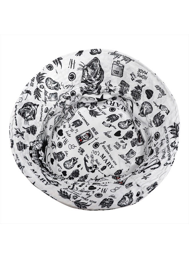 ASVP Shop Harry Tattoo Bucket Hat Summer Concert Outfit Cap Merch White - Image 4