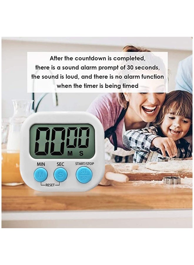 Umiwin 2 Pack LCD Digital Kitchen Countdown Magnetic Timer White - Image 5