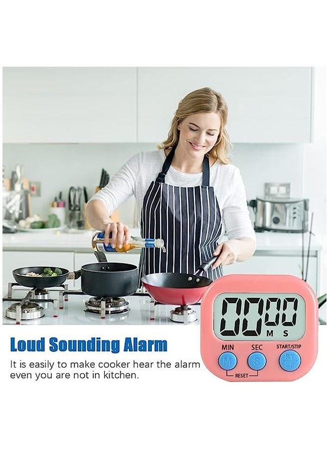 Umiwin LCD Digital Kitchen Countdown Magnetic Timer Pink  - Image 3
