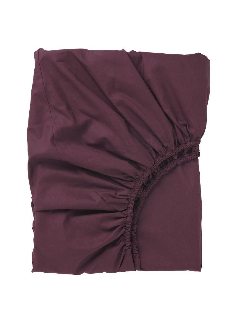 ULLVIDE Fitted sheet, 140x200 cm