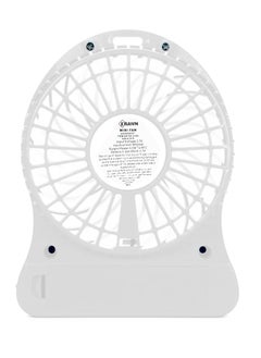 KRAWN Portable Rechargeable Krawn White Mini Fan with LED Light USB Charging Adjustable Speed and Night Light , Ideal for Home Office Travel and Outdoor Use- SH 2100  - Image 3