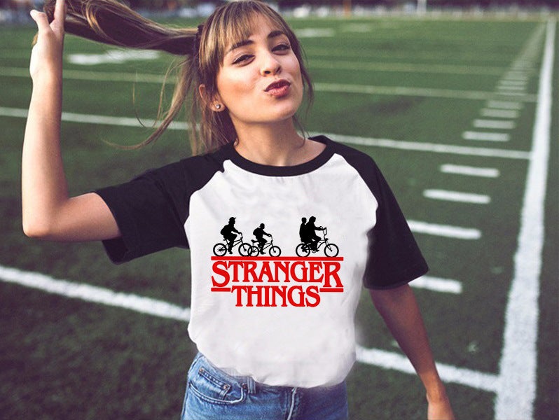 Strange Things 3 Printed Women'S Raglan T-Shirt Women'S Short Sleeve Wish - Image 1