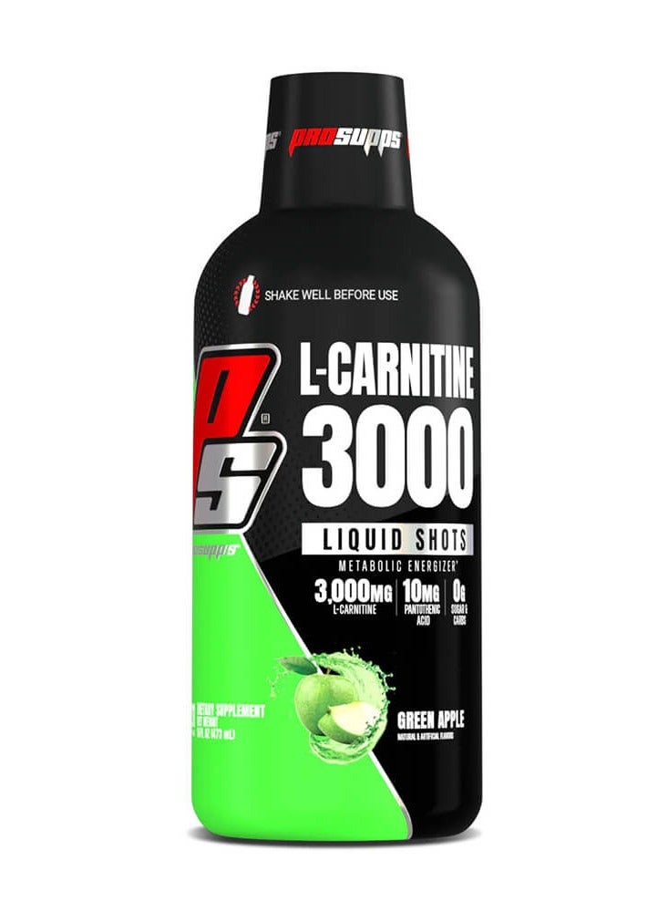 ProSupps L-Carnitine 3000 Green Apple 473ml 31 Servings - Image 1