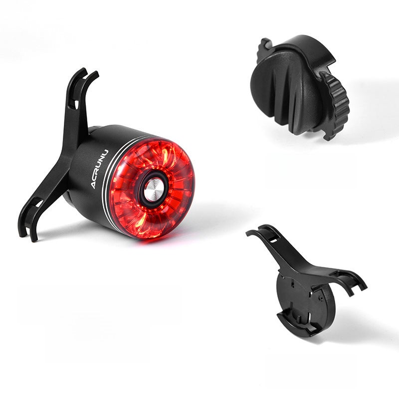 Generic ACRUNU Bike Tail Light Intelligent USB Rechargeable SR2 taillight (double bracket installation + aluminum alloy body)