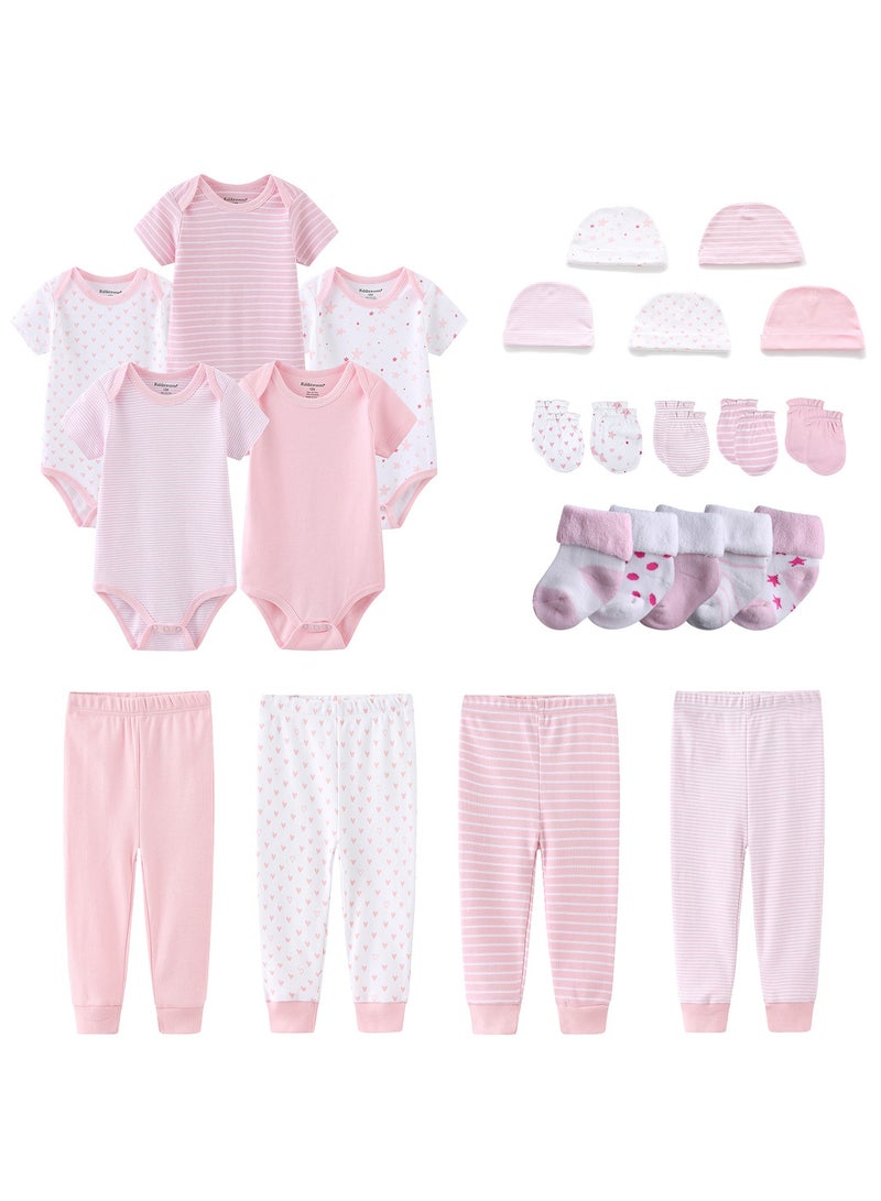 RedMapleTEK 24-Piece Set Of Newborn Baby Jumpsuit, Pants, Hat, Gloves, Socks - Image 1