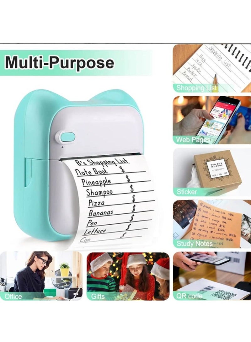 Captaintech SYOSI Mini Thermal Printer, Portable Label Printer Compatible with Android and ios, with 5 Rolls of Stickers and 5 Rolls of Thermal Paper Printable Photos, Lists, QR Codes, Notes - Image 5