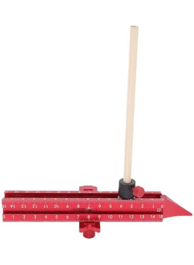 Aluminum 4 Sided Guiding Ruler Magnetic Marking Tool for Woodworking Cabinets Frames - Image 1