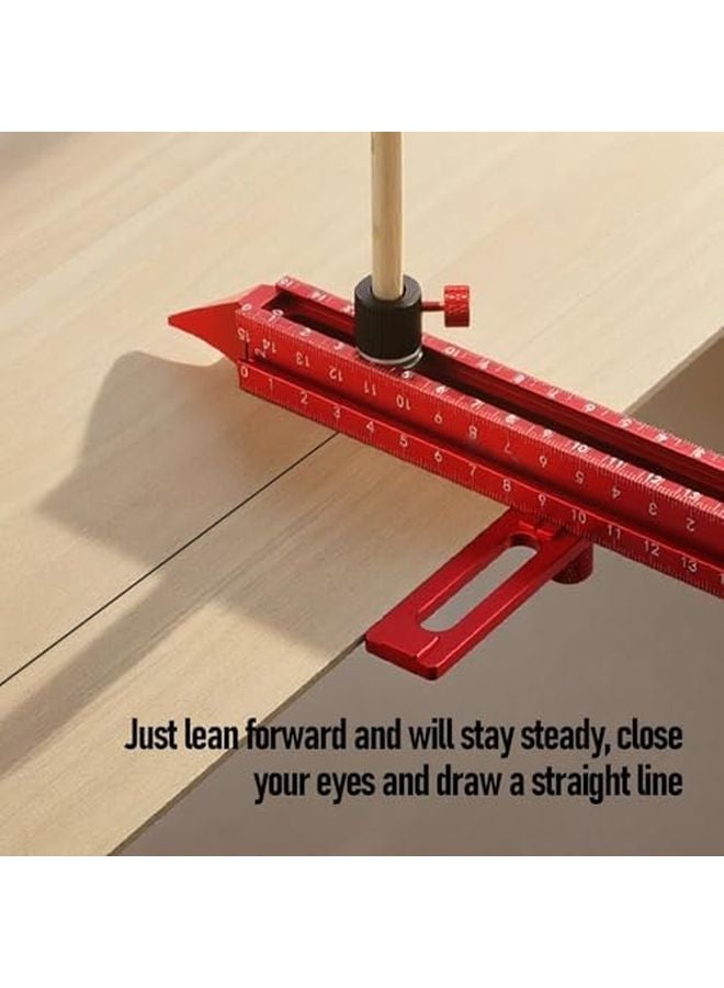 Aluminum 4 Sided Guiding Ruler Magnetic Marking Tool for Woodworking Cabinets Frames - Image 4