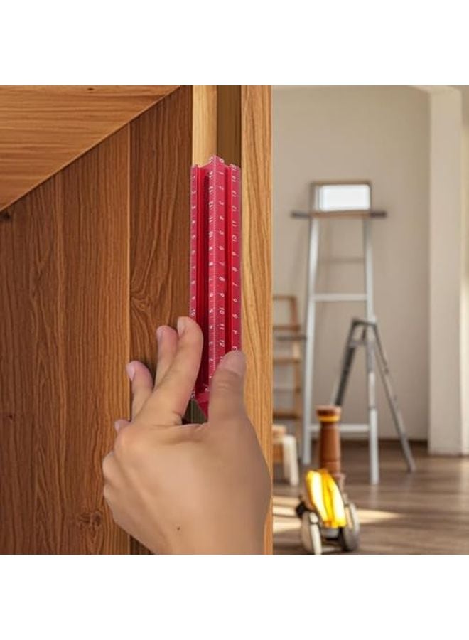 Aluminum 4 Sided Guiding Ruler Magnetic Marking Tool for Woodworking Cabinets Frames - Image 5