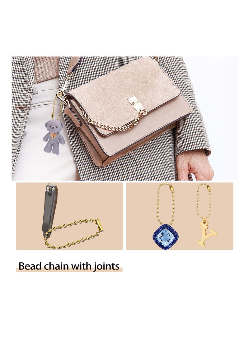 SYOSI Ball Beads Chain, with Ball Connector Clasp, Keychain Rings Metal Rings for Crafts Dog Tag Metal Chain, for Bottle Cap Pendant Necklaces, Pendant Necklaces, Jewelry Making, Price Tag Parts (100Pcs ) - Image 5