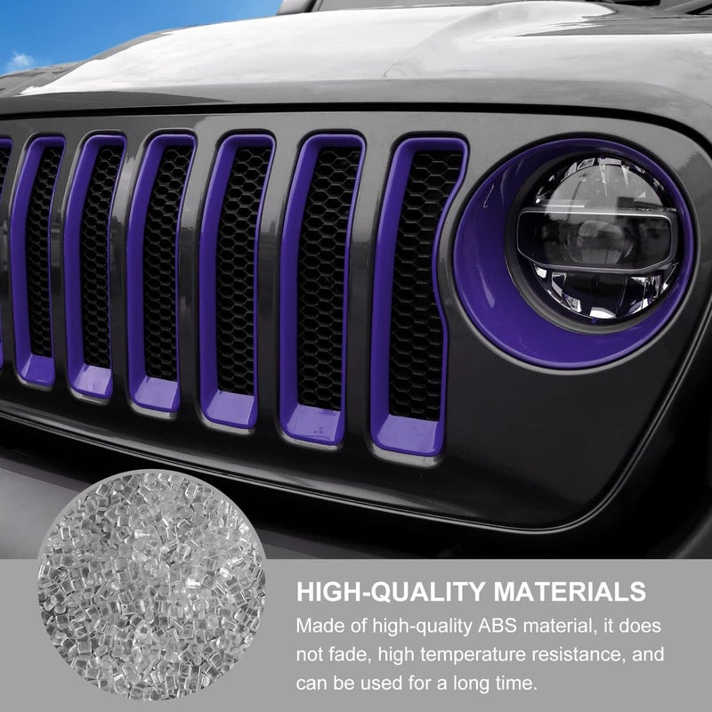 JeCar Grille Inserts & Headlight Cover for 2018-2022 JL Sport & Sport S ONLY (Purple) - Image 4