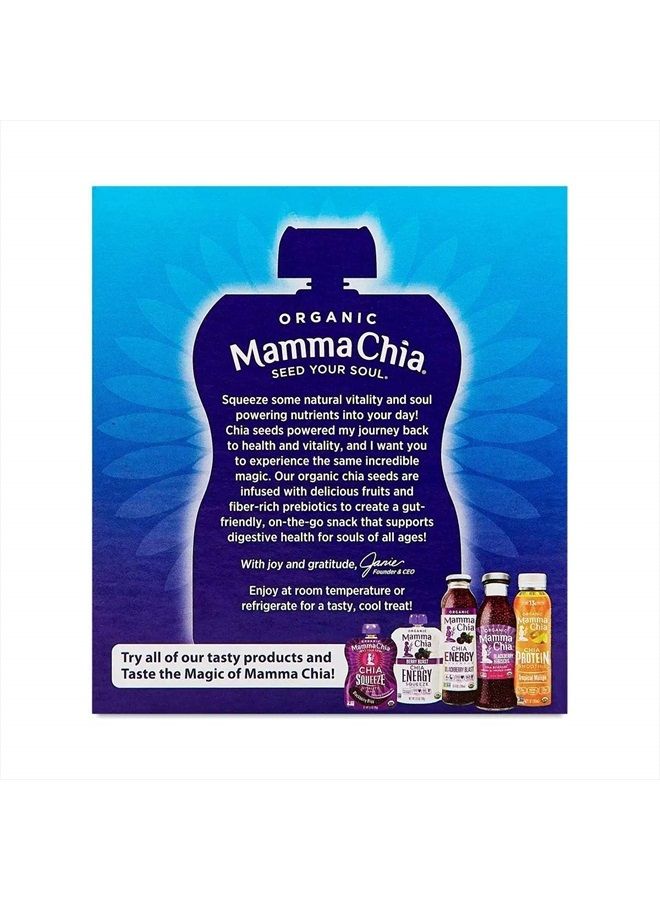 Mamma Chia , Organic Chia Prebiotic Squeeze, Blueberry Acai, 4 Squeezes, 3.5 oz (99 g) Each - Image 4