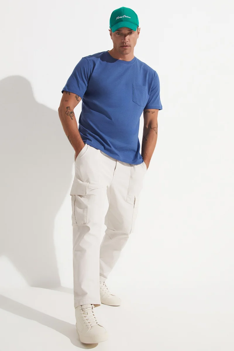 JUNE Men's Regular Fit Pocket Detailed Short Sleeve T-Shirt