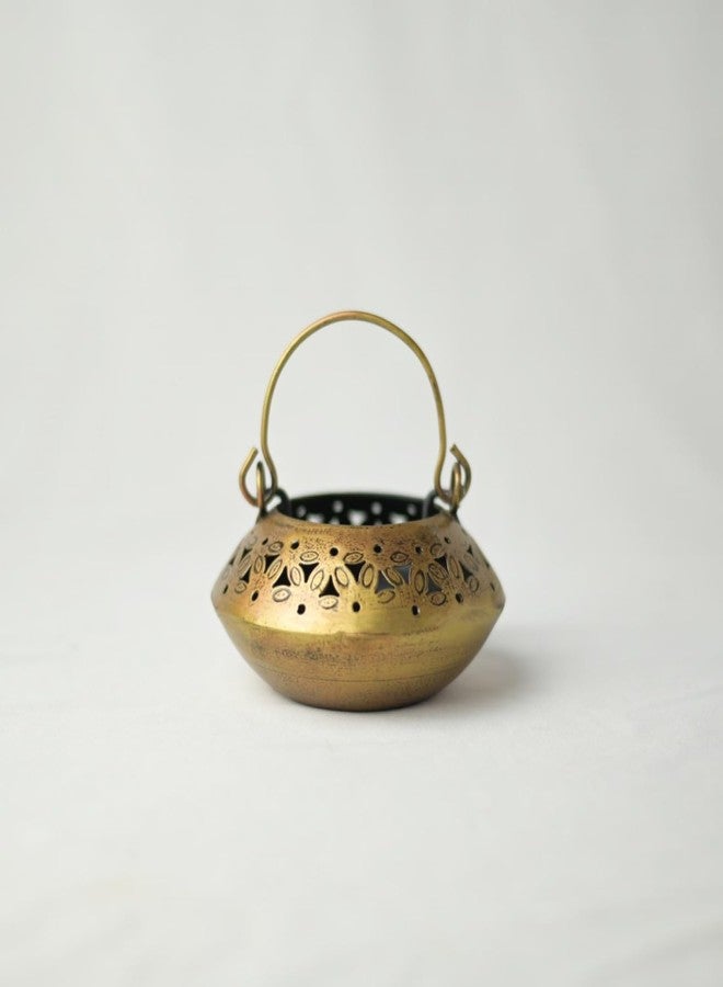 RusticDior degchi/hundi/Pot tealight and Incense Burner/Holder Perfect for Pooja Room and Home Decor, Tea Light Candle Holder - Image 5