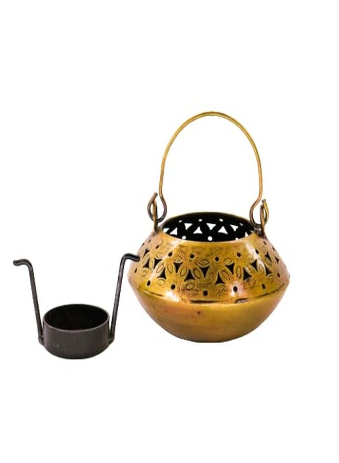 RusticDior degchi/hundi/Pot tealight and Incense Burner/Holder Perfect for Pooja Room and Home Decor, Tea Light Candle Holder - Image 4