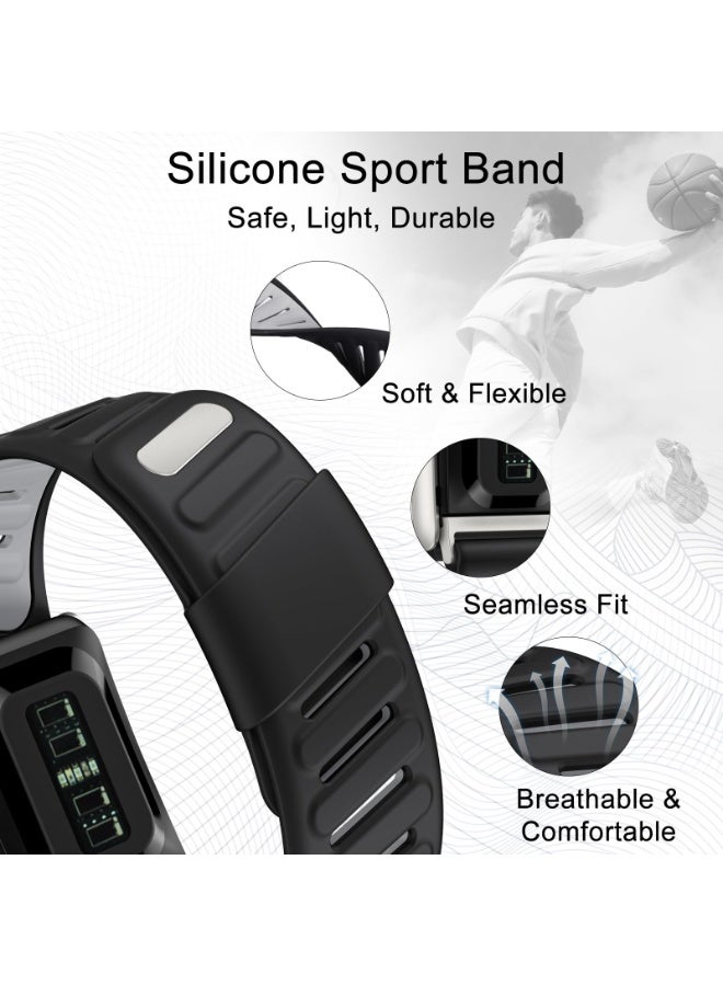 Walpck Silicone Sport Band Compatible with Whoop 5.0 Band Strap Men Women, Breathable Sport Adjustable Waterproof Replacement Wristbands Straps for Whoop 5.0 Silicone Bands - Image 3