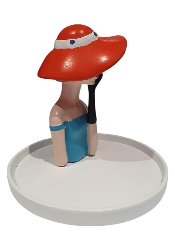 B&D Vintage Lady Figurine with Red Hat - Image 4