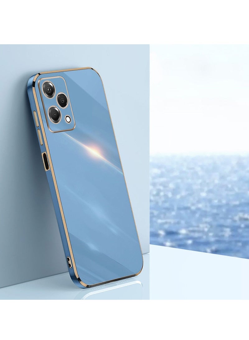 for Honor 200 Lite 5G Case, Plating Soft Back Cover, Raised Full Camera Protection, Slim Thin TPU Mobile Phone Case for Honor 200 Lite 5G, Blue