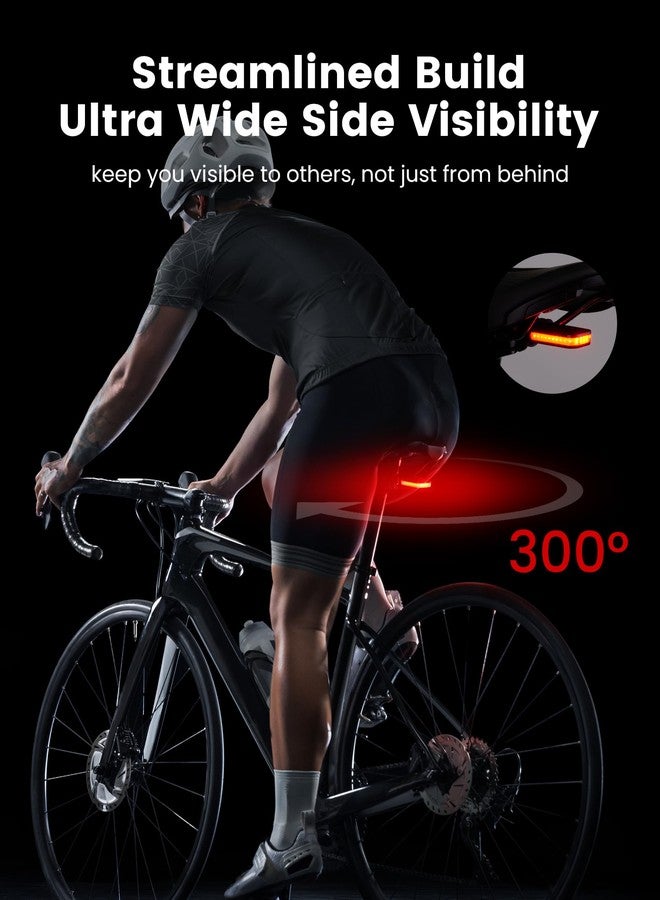 RAVEMEN CL01 Bike Tail Light, 300° Wide-Angle Rear Bicycle Light for Night Riding, Saddle Mount Bike Taillight Safety Accessories with Auto On/Off, Brake Sensing, 5 Modes, 2 Mounting Ways - Image 2