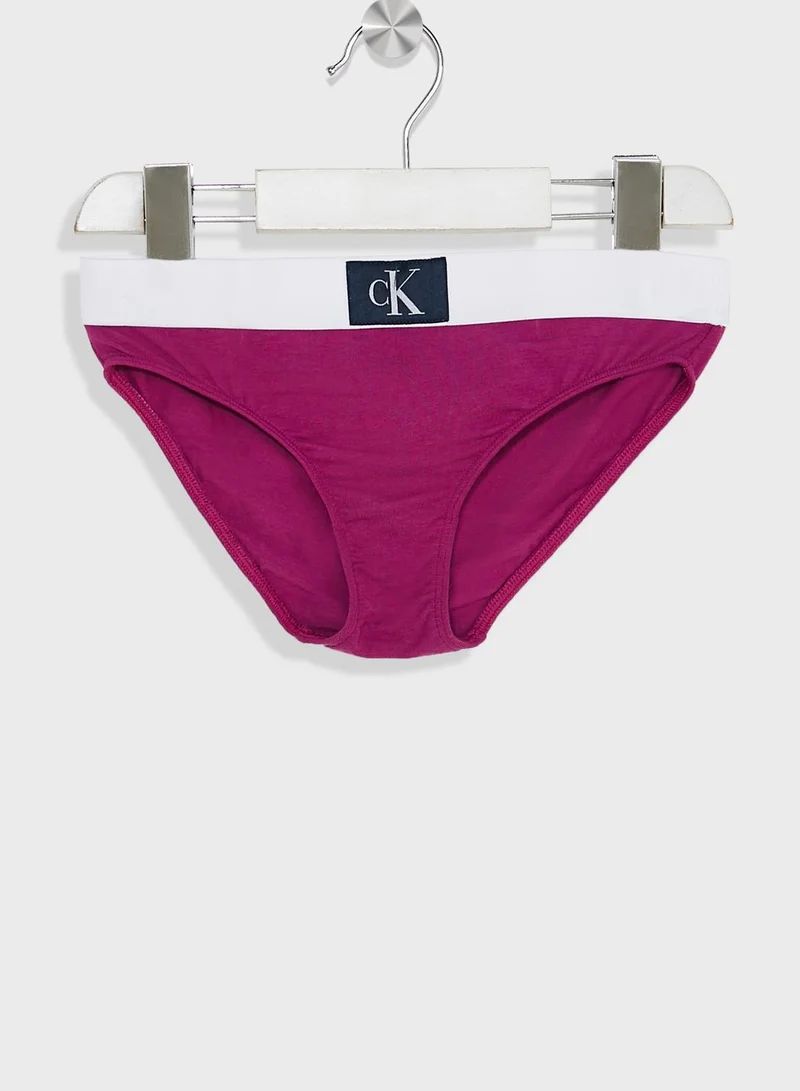 Calvin Klein Jeans Kids 2 Pack Logo Bikini Brief