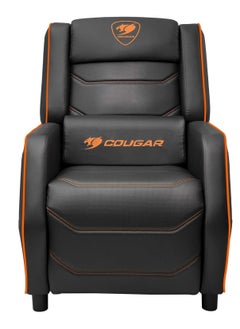 Cougar Cougar Gaming Sofa Ranger S, Steel-Frame, Breathable Pvc Leather, With Lumbar Pillow, 157° Recliner System, 160Kg Weight Capacity- Orange  - Image 1