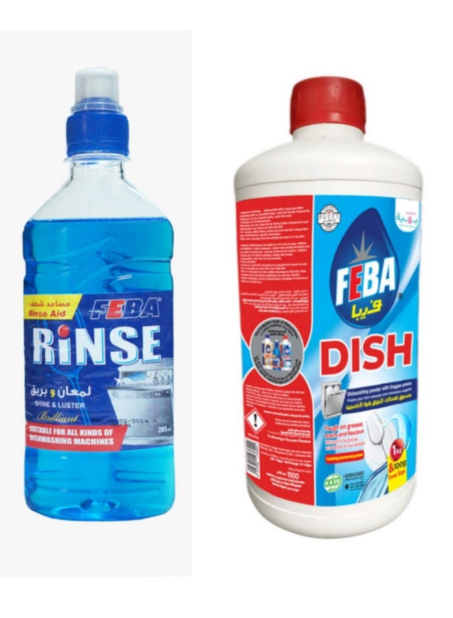 FEBA Dishwasher Bag (1.1 kg Dishwasher Powder + 285 ml Rinse) 