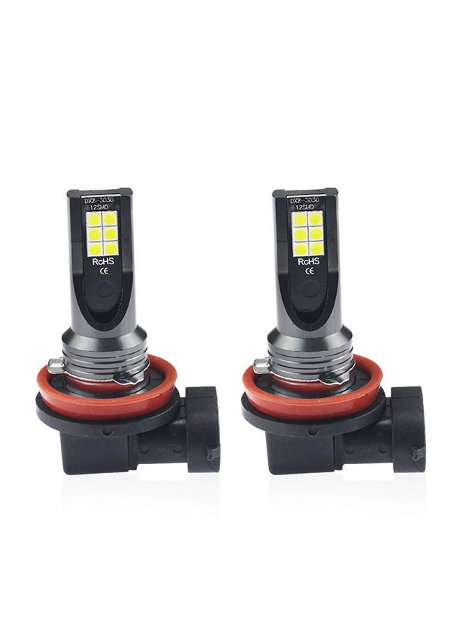 NIBEMINENT 2-Piece H8/H9/H11 3030 12SMD Car LED Fog Light - Image 1