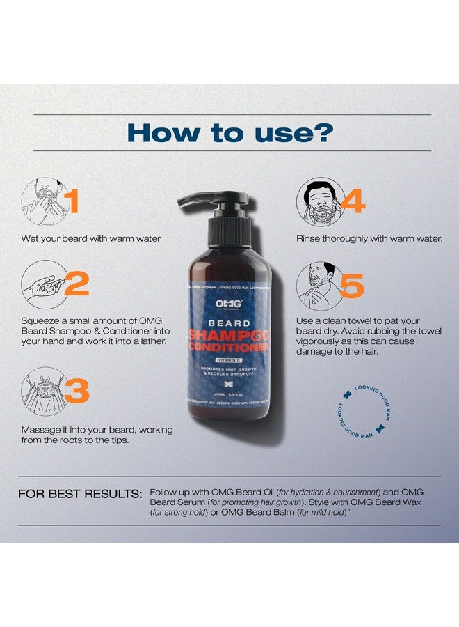 OMG شامبو وبلسم اللحية OMG 180 مل | يعزز نمو الشعر ويقلل من قشرة الرأس | غني بفيتامين C - Image 3