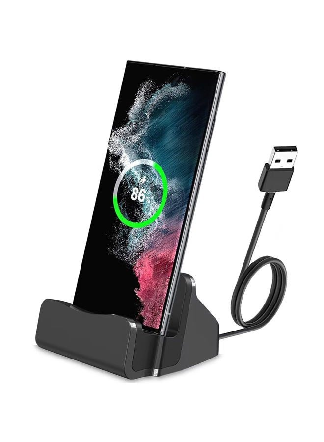 AKWOR قاعدة شحن USB C لهواتف iPhone 15 Series وSamsung Galaxy وLG وHTC وGoogle Pixel والمزيد من هواتف Type-C، قاعدة شحن USB C لجهاز Switch/Switch Lite - Image 1