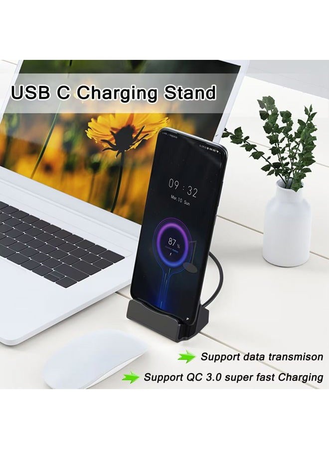 AKWOR قاعدة شحن USB C لهواتف iPhone 15 Series وSamsung Galaxy وLG وHTC وGoogle Pixel والمزيد من هواتف Type-C، قاعدة شحن USB C لجهاز Switch/Switch Lite - Image 2