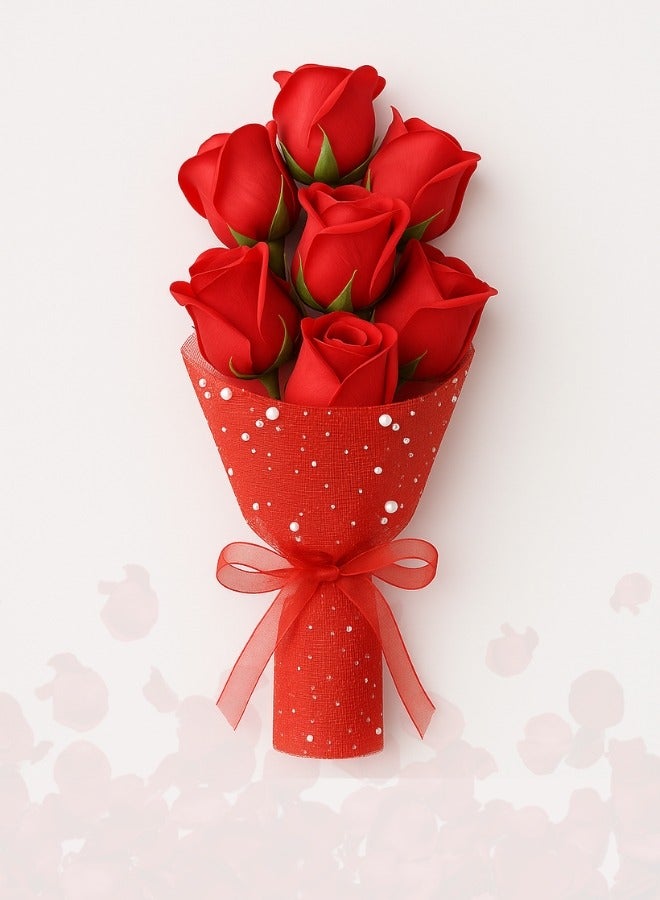 بلومينج باقة هدايا من الورود الصناعية - ورود بلاستيكية مع صندوق مزخرف - مثالية للهدايا الرومانسية وديكور المنزل والاحتفالات - Image 2