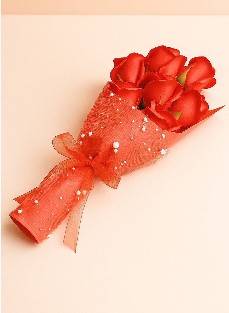 بلومينج باقة هدايا من الورود الصناعية - ورود بلاستيكية مع صندوق مزخرف - مثالية للهدايا الرومانسية وديكور المنزل والاحتفالات - Image 4