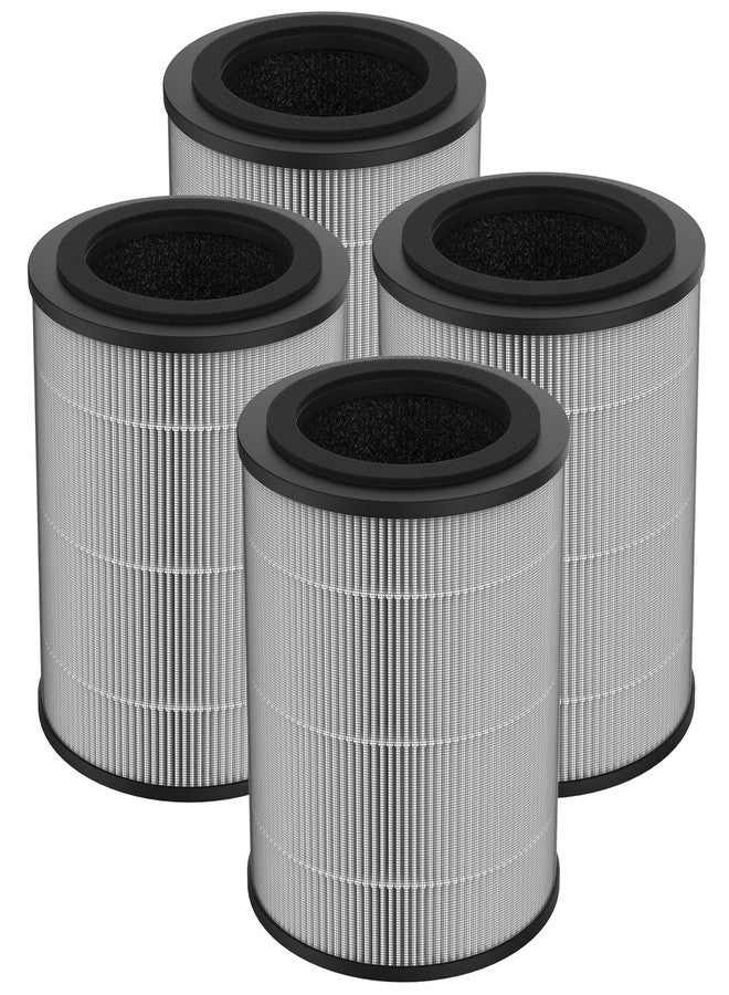 FMDZFL 4 Pack JF100 Replacement Filter Compatible with JF100 Air Purifier, 3-in-1 H13 True HEPA and High-Efficiency Activated Carbon Filter - Image 1