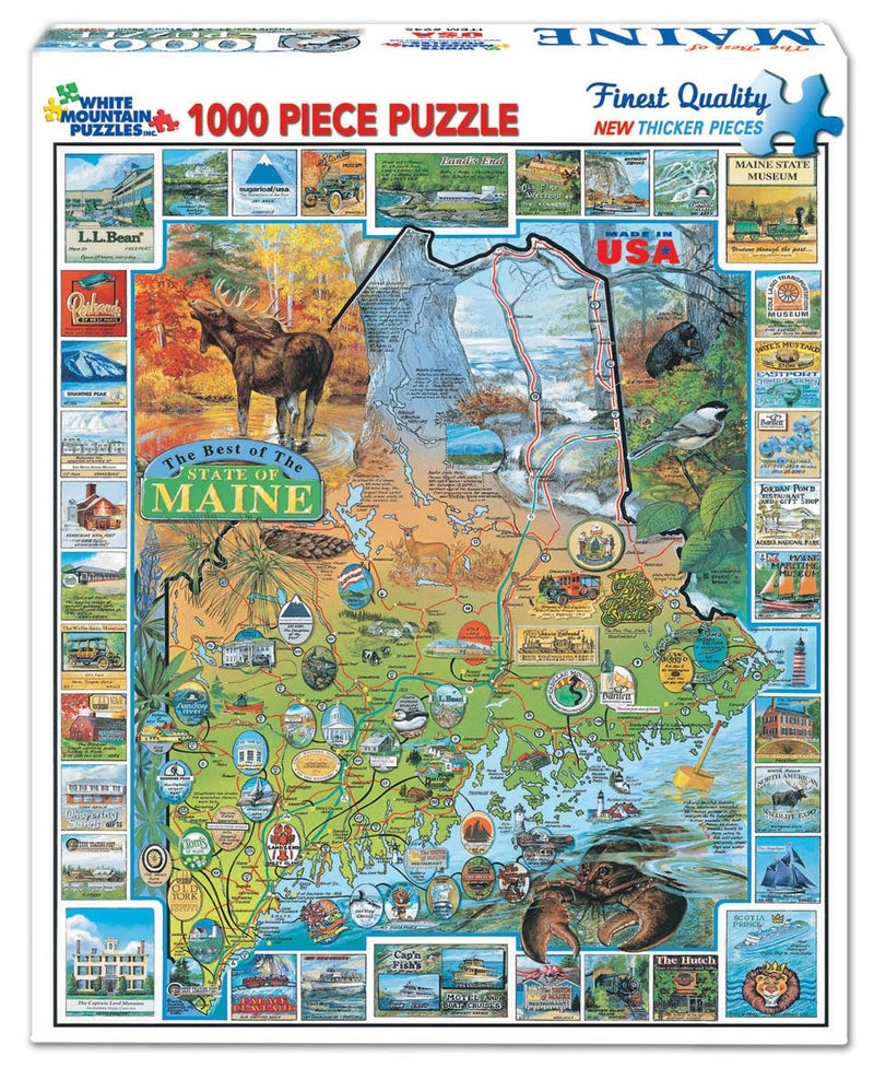 White Mountain Puzzles Best of Maine - 1000 Piece Jigsaw Puzzle - Image 2