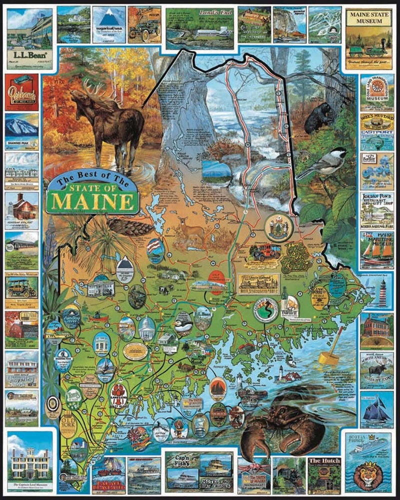White Mountain Puzzles Best of Maine - 1000 Piece Jigsaw Puzzle - Image 1
