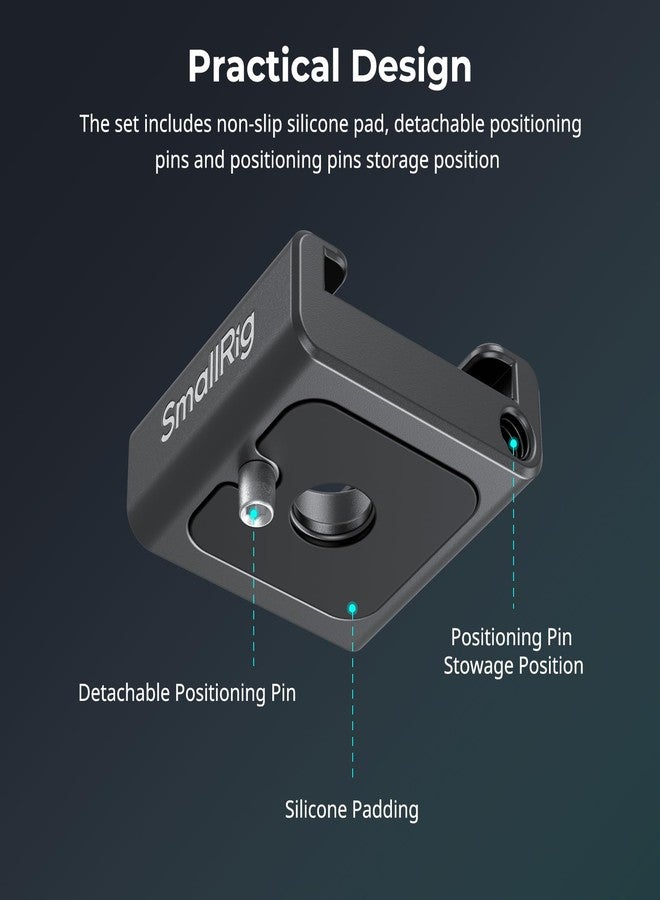 SMALLRIG Anti-Twist Cold Shoe Mount Adapter (2pcs) with 1/4"-20 Screws, for Flash LED Light Monitor Microphone, with Anti Twist Pins, Compatible with SMALLRIG Cage - 5032 - Image 3