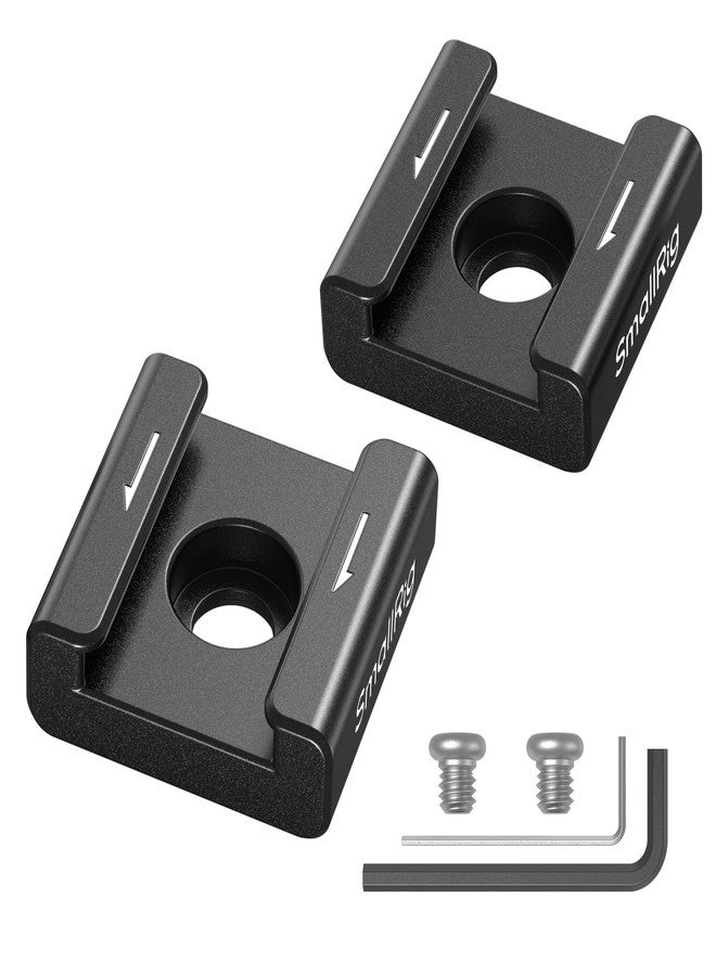 SMALLRIG Anti-Twist Cold Shoe Mount Adapter (2pcs) with 1/4"-20 Screws, for Flash LED Light Monitor Microphone, with Anti Twist Pins, Compatible with SMALLRIG Cage - 5032 - Image 1