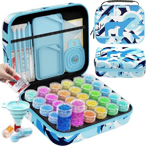 ARTDOT 30 Slots Storage Container for Diamond Art Kits for Adults,Portable Bead Storage Boxes for Diamond Painting Accessories and Tools - Image 1