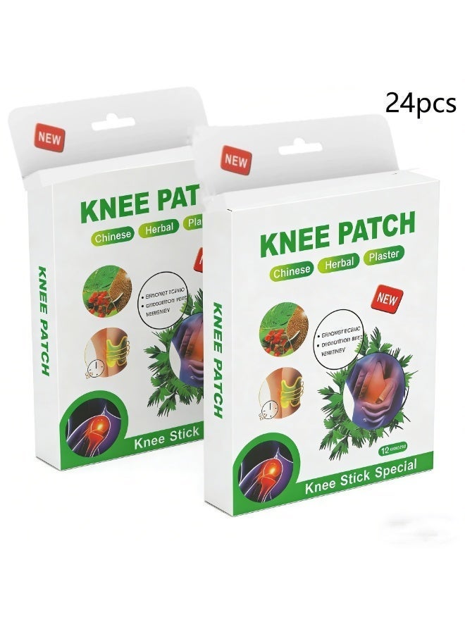 Quick Pain Relief Knee Patch Herbal Natural Warm Pad,2 Box,24PCS - Image 1