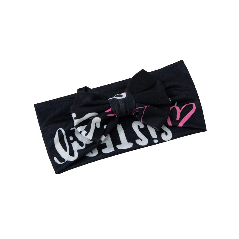 جالا بلومر Newborn Receiving Blanket Headband Set Flower Print Baby Swaddle Blankets (Black Sister) - Image 4