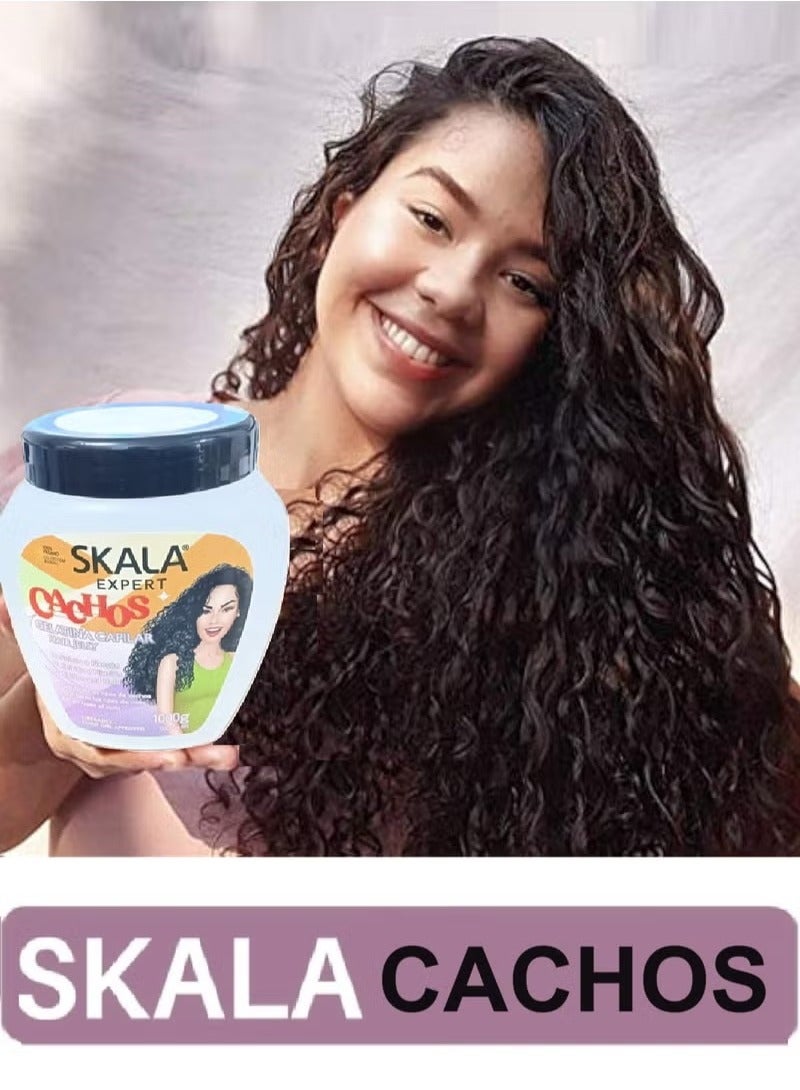 Skala Cachos Brazilian Hair Jelly, 1000g - Define & Enhance Curls with Long-Lasting Hold