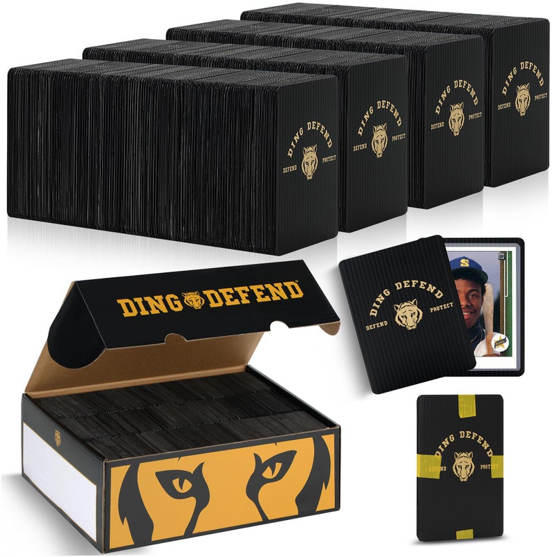 Storage Standard 510 Pack Ding Defend Trading Card Shipping Protectors Hard Plastic Card Slab - Tiger Design Card Guard For Collectible Cards  Card Mailing Supplies & Hobby Supplies - 3.5 X 4.5 Inches  Packaging Pads - Image 1