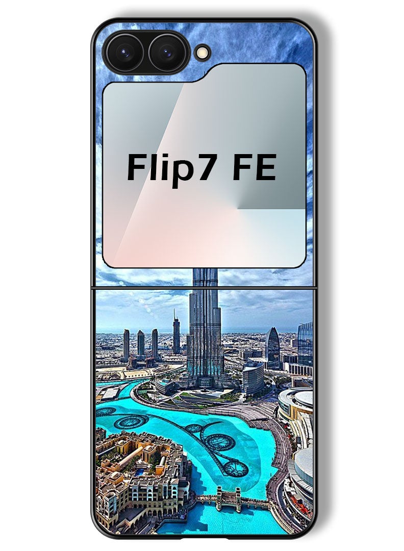 Theodor Case Compatible with Samsung Galaxy Z Flip 7 FE 6.7 Inch Protection Shockproof Bumper Cover Burj Khalifa in Day - Image 1