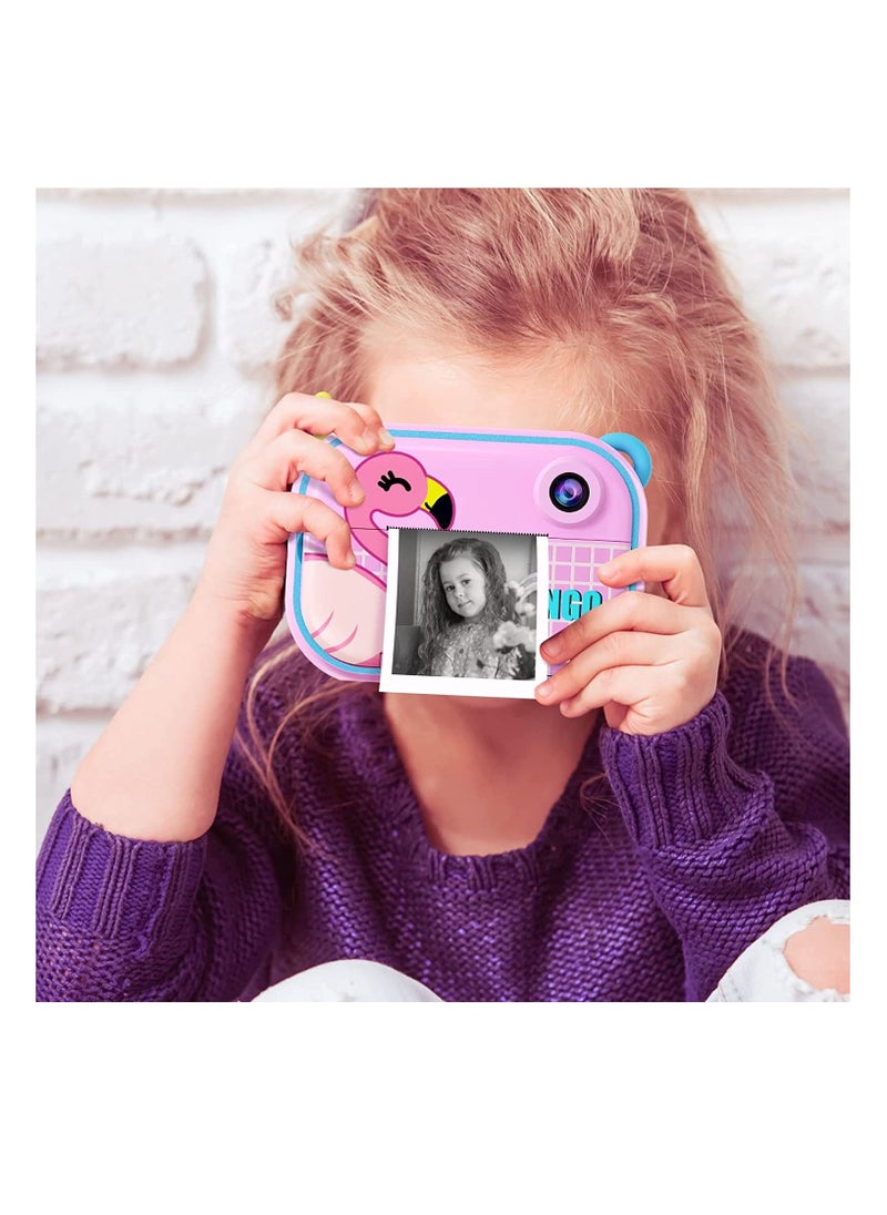 Generic Instant Print Camera for Kids Zero Ink Kids Camera with Print Paper Selfie Video Digital Camera with HD 1080P 2.4 Inch IPS Screen Children Toy Learning Camera for Birthday  - Image 1