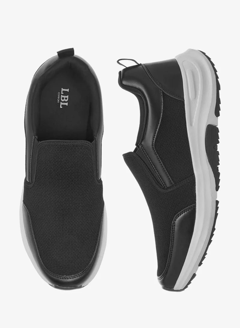 LBL by Shoexpress Men Panelled Slip-On Loafers with Pull Tabs