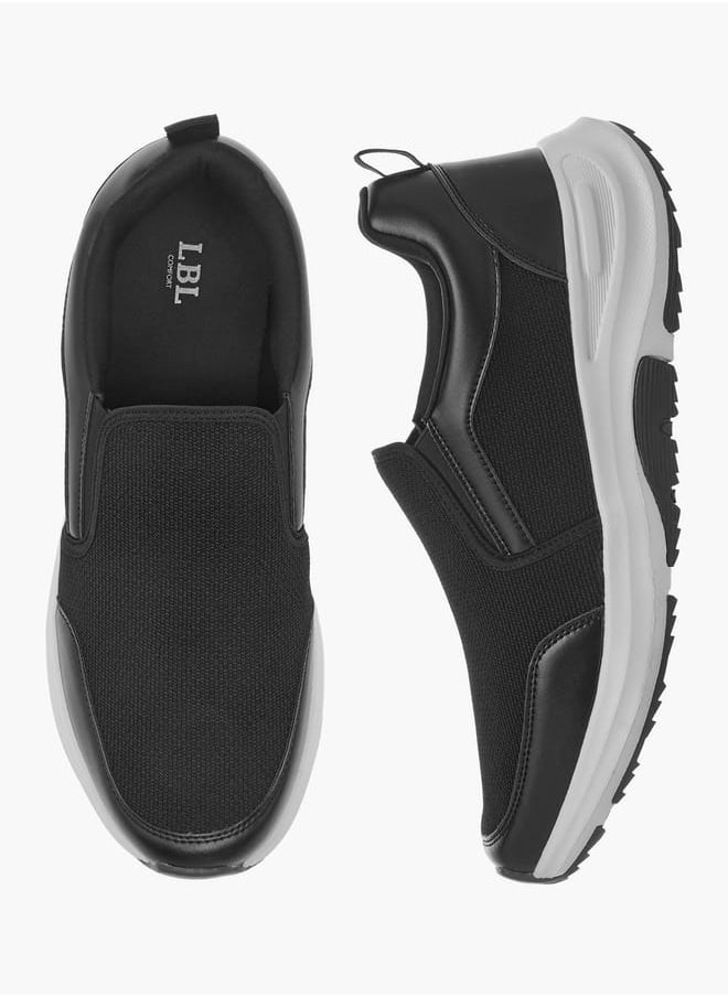 LBL by Shoexpress Men Panelled Slip-On Loafers with Pull Tabs  - Image 1