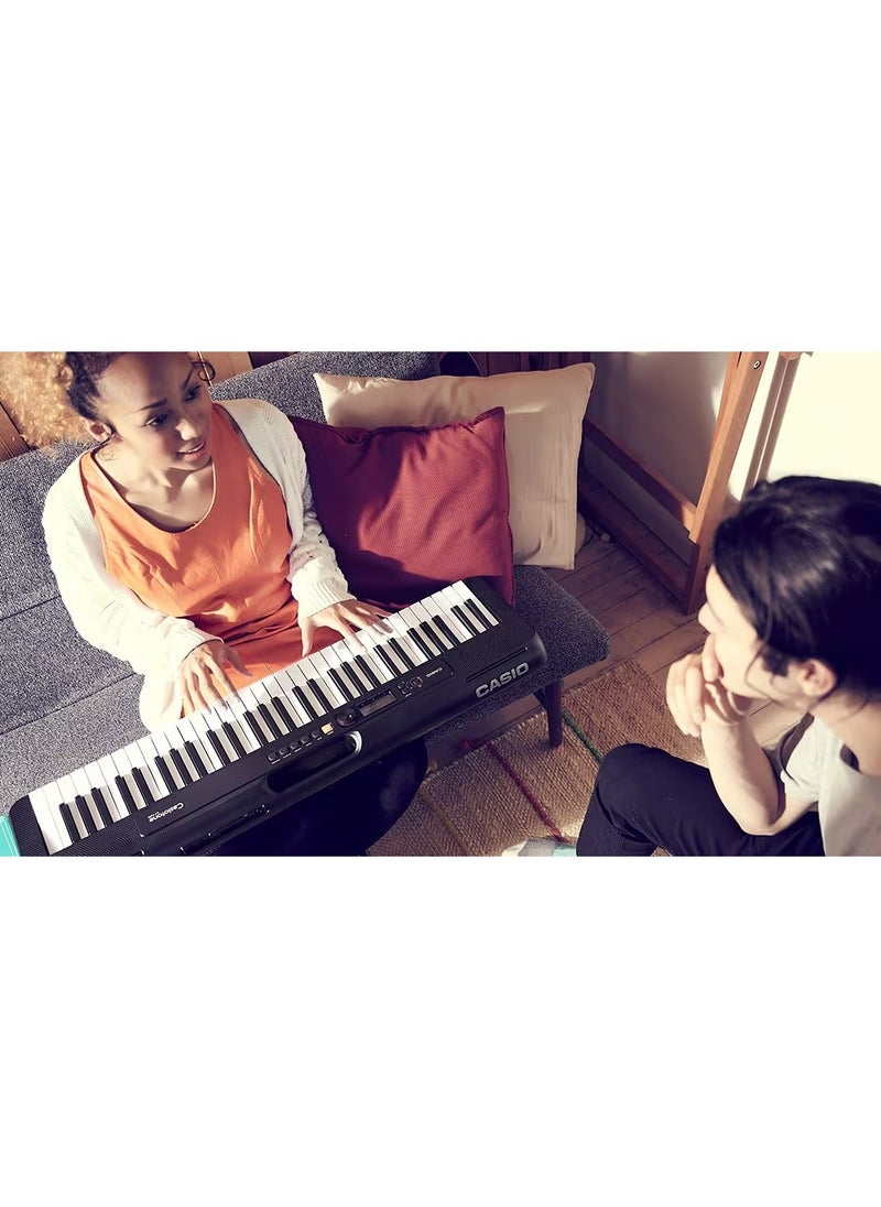 CASIO - CT-S200 Digital Piano Keyboard - Black - 61 Keys - 400 Tones - 77 Rhythms, With Power Adaptor - Image 1